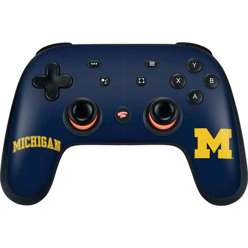 University of Michigan M Logo Google Stadia Controller Skin
